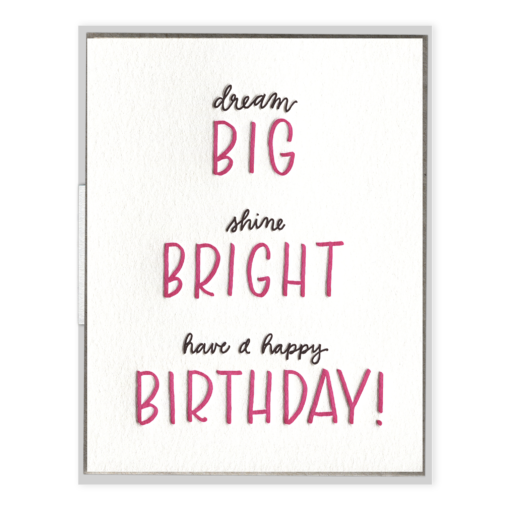 ink meets paper - big bright birthday greeting card