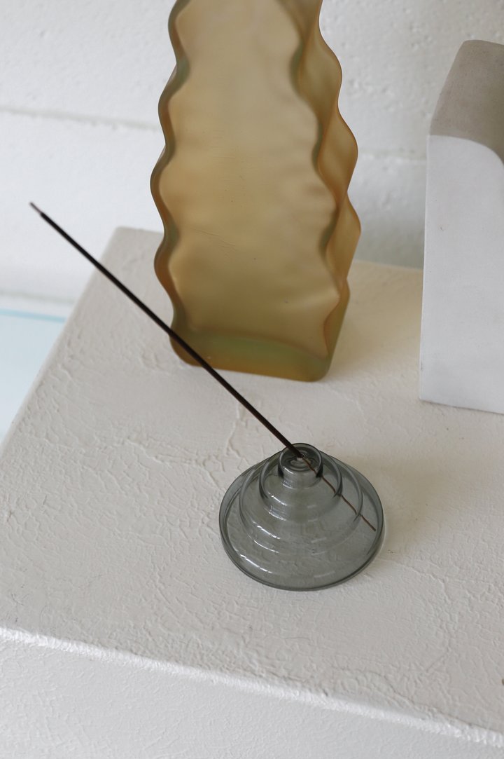 yield - glass incense holder