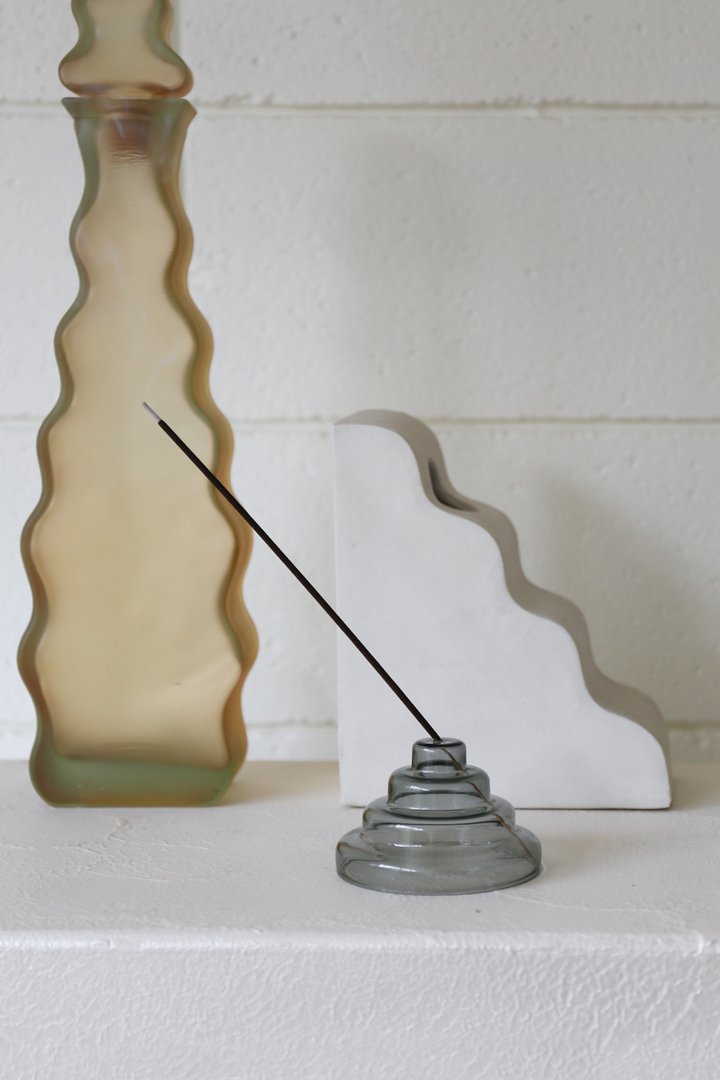 yield - glass incense holder