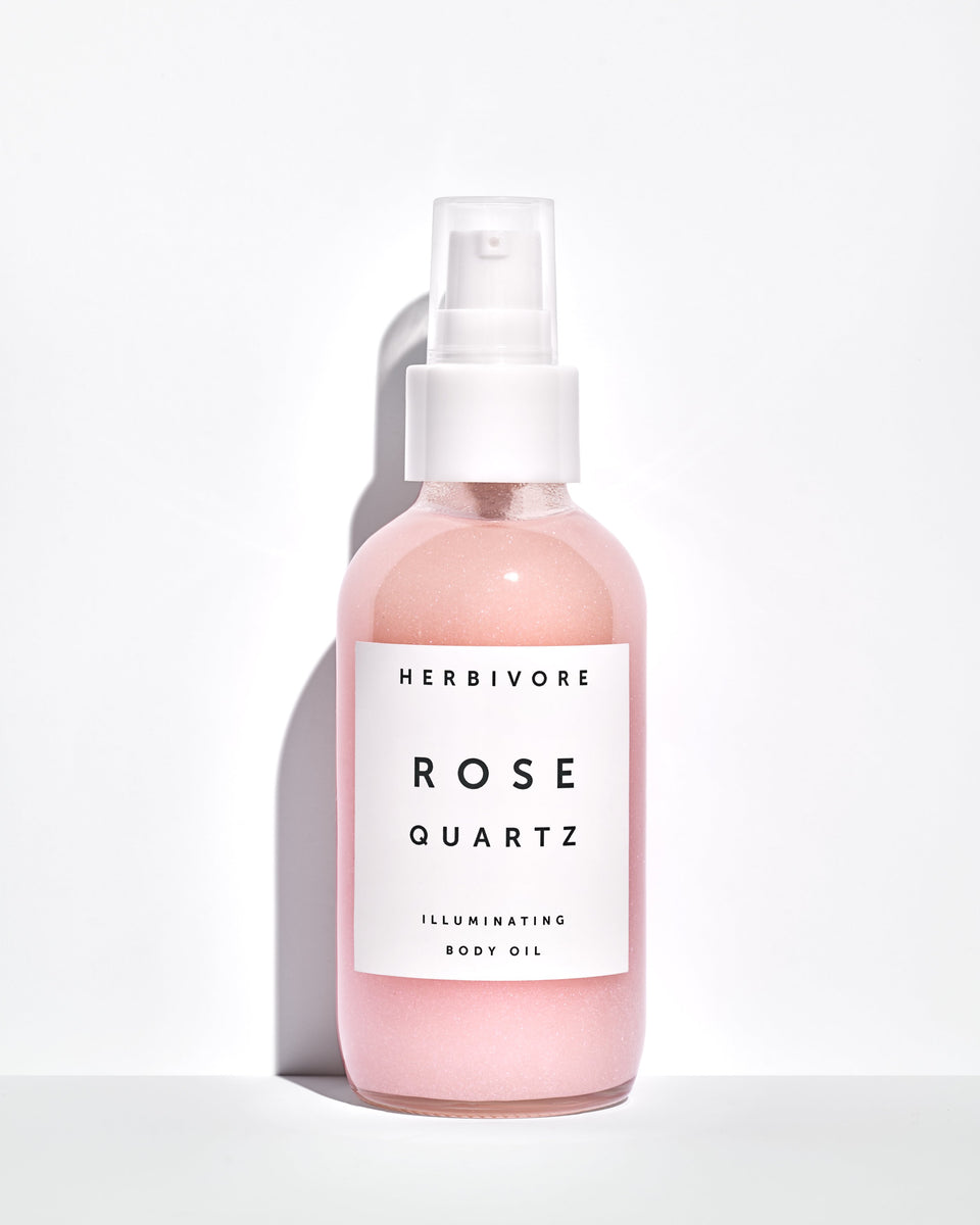 herbivore botanicals - rose quartz illuminating body oil