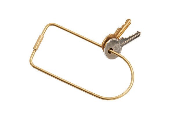 areaware - contour brass keyring