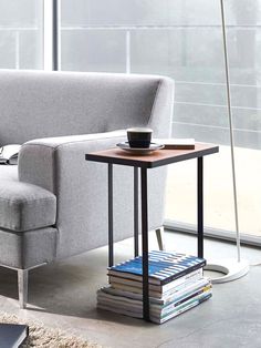 yamazaki home - tower accent table with magazine rack