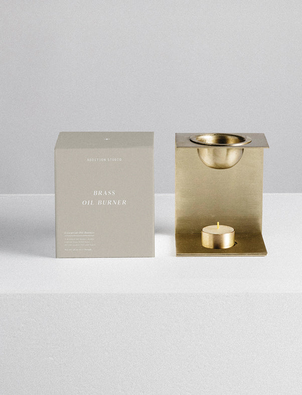 addition studio - brass essential oil burner